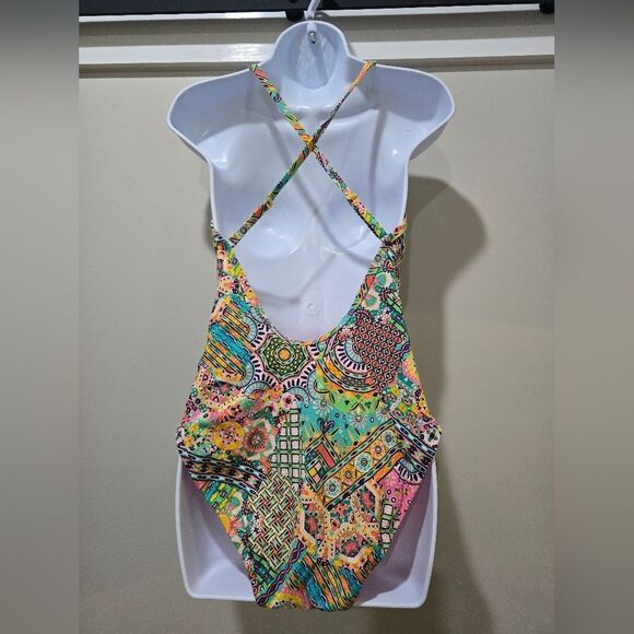 Bleu By Rod Beattie Seriously Sunny One Piece Swimsuit NWOT Size 12 Paisley - Picture 4 of 5